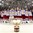 MINSK, BELARUS - MAY 25: Team Russia enjoys their national anthem with the tournament trophy during gold medal round action at the 2014 IIHF Ice Hockey World Championship. (Photo by Richard Wolowicz/HHOF-IIHF Images)

